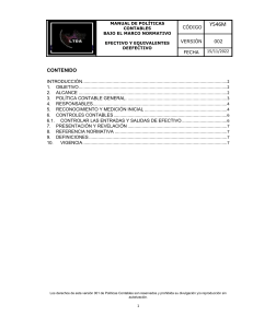 Política de Efectivo y Equivalentes de Efectivo 