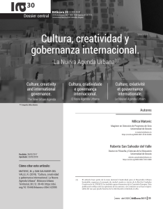 Cultura y creatividad en contexto de gob