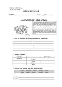 guia de diminutivo y aumentativo