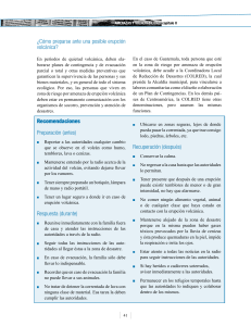 Preparación ante Erupciones Volcánicas y Sequías