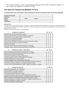 TEST DE INTELIGENCIA MULTIPLE PRIMARIA