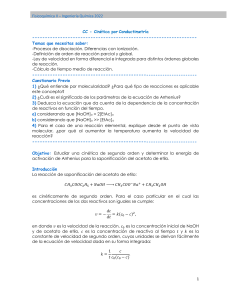 cinetica conductimetria