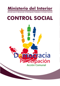 Control Social Democracia participación acción comunal
