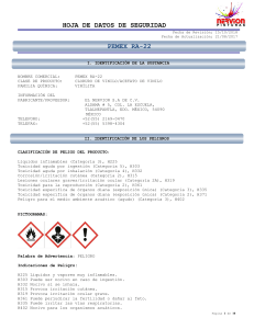 Ficha de datos de seguridad del cloruro de vinilo