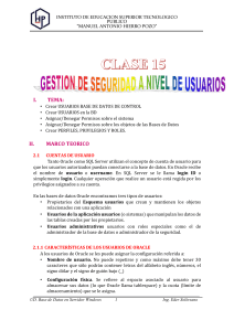 CLASE 15 - USUARIO Y PRIVILEGIOS.