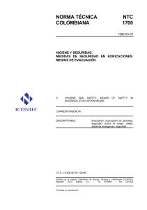 NTC 1700: Seguridad en Edificaciones y Medios de Evacuación