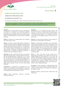 Incidencia de la Tuberculosis en Cuba