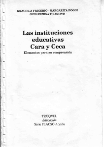 LAS INSTITUCIONES EDUCATIVAS CARA Y CECA