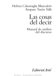 Calsamiglia y Tuson - Las cosas del decir. Manual de analisis del discurso (1)