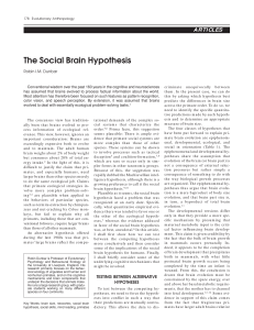 The Social Brain Hypothesis