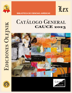 EDICIONES OLEJNIK CATÁLOGO GENERAL 2023 