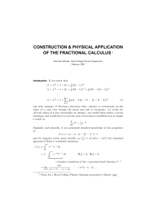 A. Fractional Calculus