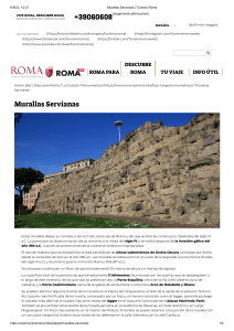 Murallas Servianas   Turismo Roma