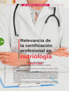 Certificacion del nutriólogo