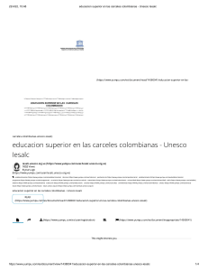 educacion superior en las carceles colombianas - Unesco Iesalc