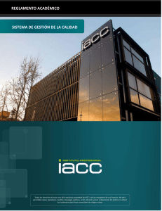REGLAMENTO ACADEMICO 2018 del Instituto IACC