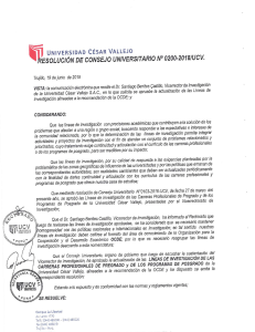 RCU N°200-2018-UCV LINEAS DE INVESTIGACIÓN