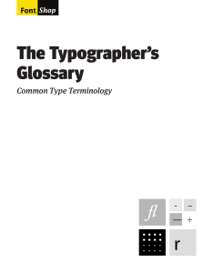 The Typographers Glossary. Font Shop