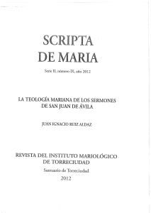 Teología Mariana en los sermones de San Juan de Ávila