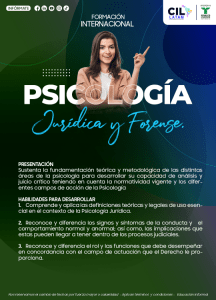 PSICOLOGIA JURIDICA Y FORENSE - BROUCHURE