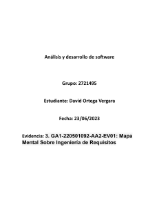 Evidencia 3. GA1-220501092-AA2-EV01 Mapa Mental Sobre Ingeniería de Requisitos