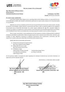Documento Solicitud de Autorización a la Asociación de Beneficiencia Chiclayo