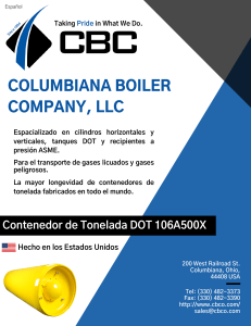 Columbiana Boiler DOT 106A500X Brochure Espanol
