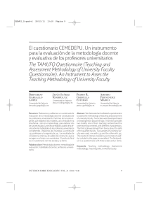 ©El cuestionario CEMEDEPU. Un instrumento para la evaluación de la metodología docente y evaluativa de los profesores universitarios