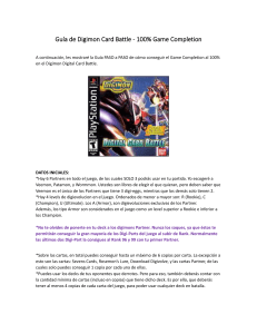 Guía de Digimon Card Battle - 100% Game Completion