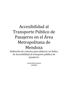 Accesibilidad al Transporte Público en el Área Metropolitana de Mendoza
