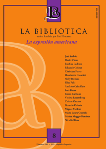 2009 Civilización imaginada Revista La Biblioteca N 8