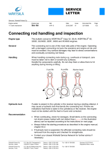 Connecting rod handling and inspection