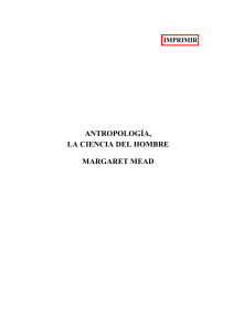 Antropologia la ciencia del hombre - Margaret Mead