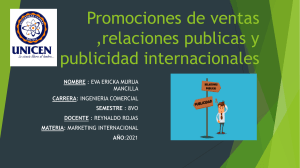 Promociones de ventas ,relaciones publicas y publicidad