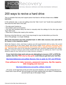 200 Ways To Recover Revive Your Hard-Drive