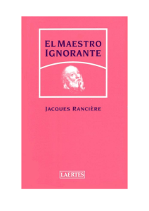 Ranciere Jacques - El Maestro Ignorante