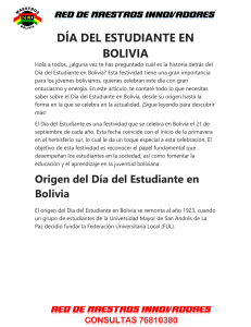 DÍA DEL ESTUDIANTE EN BOLIVIA RMI MINEDU