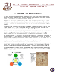 La Trinidad, una doctrina bíblica 