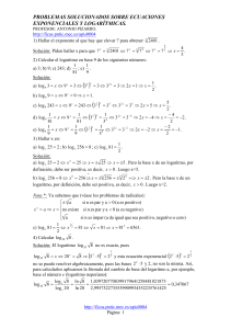 Problemas ecuaciones exponenciales y logaritmicas resueltos
