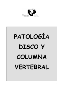 NcC 62 Patología DISCO Y COLUMNA VERTEBRAL