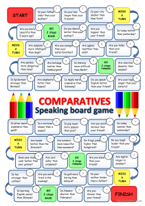Comparatives - Speaking board game 