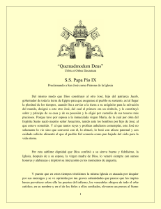 Quemadmodum Deus, Pio IX