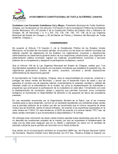 Reglamento de Areas Verdes y Arborizacion para el Municipio de Tuxtla Gutierrez Chiapas (1)