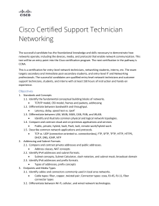 CCST+Networking+Objective+Domain Cisco Final wCiscoLogo