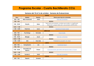 2023 - Fase 4 - Semana de Evaluaciones - IV Bach - Programa Escolar - Guía - IV CCLL