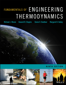 Fundamentals of engineering thermodynamics