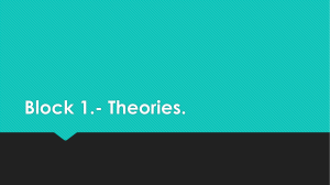 Block 1.- Theories