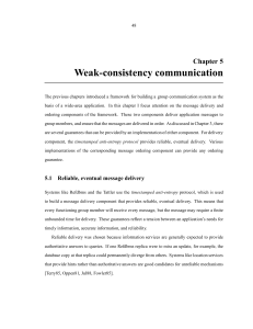 Weak-consistency group communication.Cap5