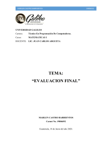MATEMATICAS I, EXAMEN FINAL MARLEN pdf