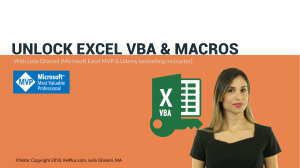 Excel VBA Course Slides